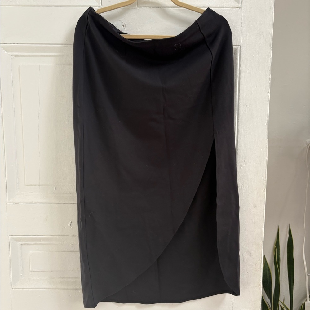 Abercrombie Black Slit midi Skirt